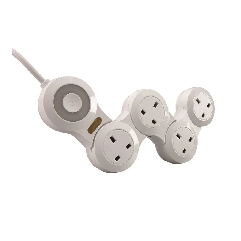 China Manufacture 3 Way Outlet 120V 220V Household Power Strip Extension Socket For UK