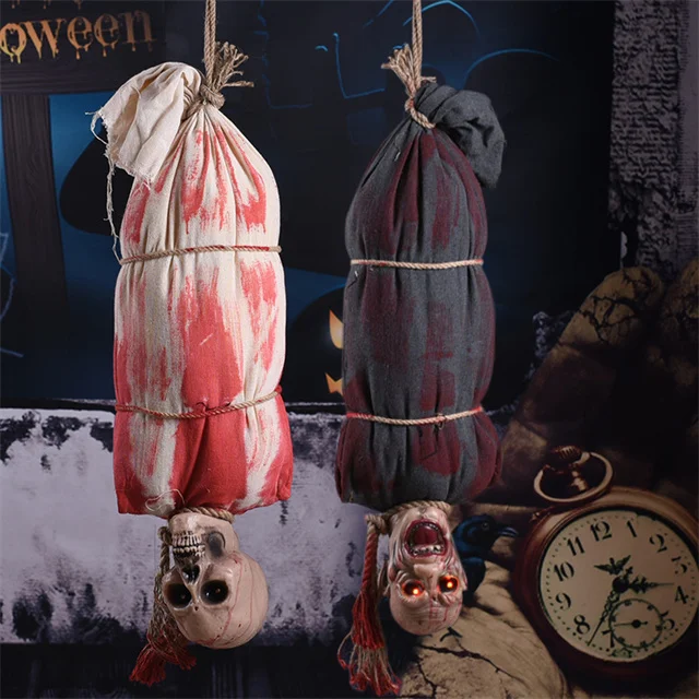 Halloween Hanging Blood Ghost Horror Props Haunted House Scene Decoration Hanging Skeleton Ghost