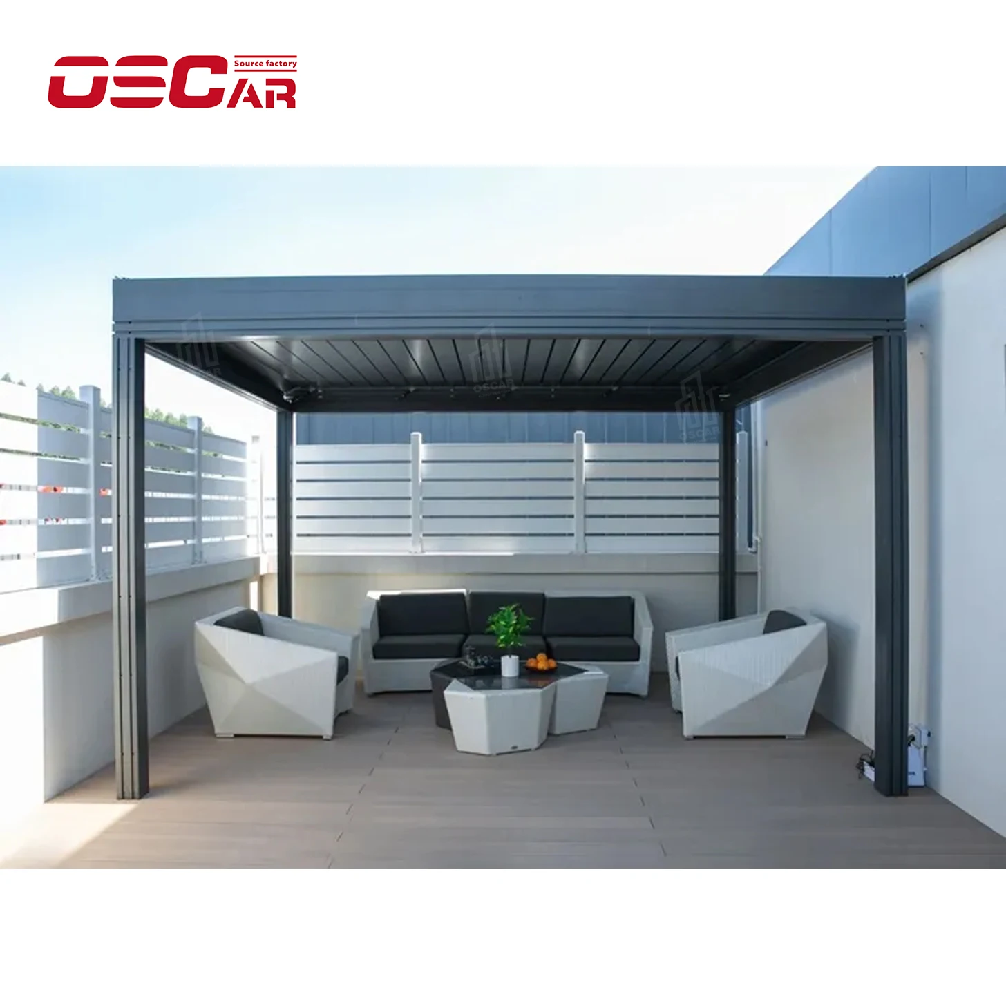 Low Price Multi Function Louvered Roof Pergolas Easy and Fast Setup Waterproof Greenhouse Pavilions Aluminum Waterproof Tent