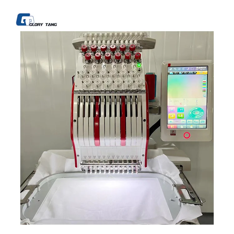 GT Garment Flat Embroidery Single Head Embroidery Machine for Cap T-shirt Finished Garment Flat Embroidery