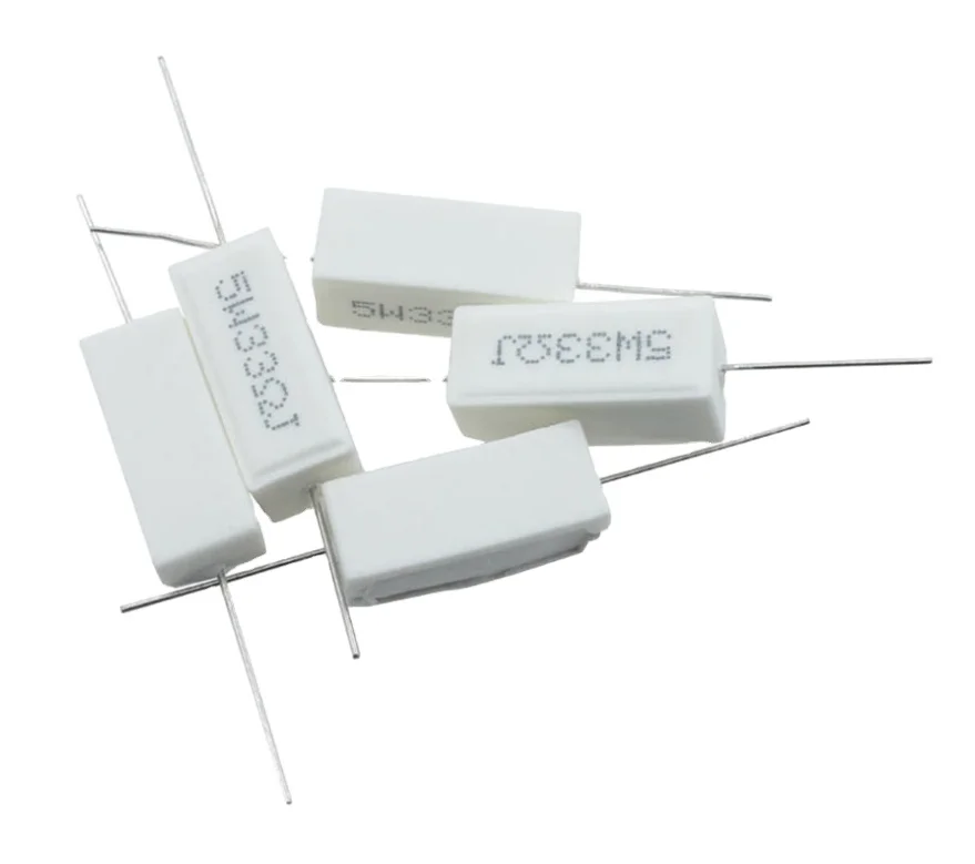 5W Ceramic Cement Resistor Ohm 5% 0.1R 0.5R 1R 2R 3R 4.7R 10R 20R 50 Ohm 100 Ohm