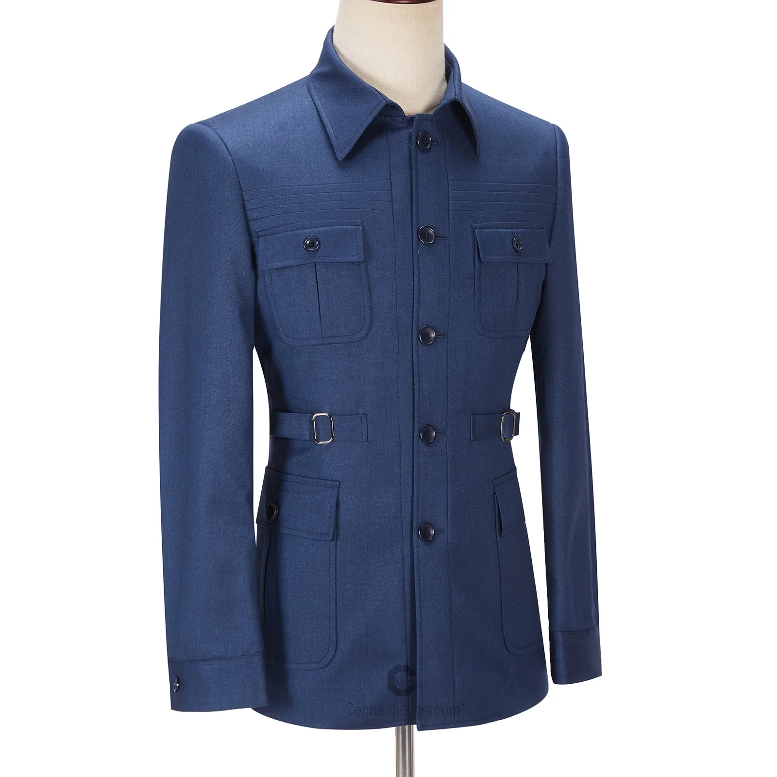 Недорогие китайские туники Cenne des graoom из шерсти Мао синего цвета для мужчин от профессионального производителя