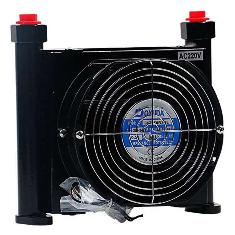 Excellent anti-seismic aluminum heat exchanger hydraulic oil cooler with fan