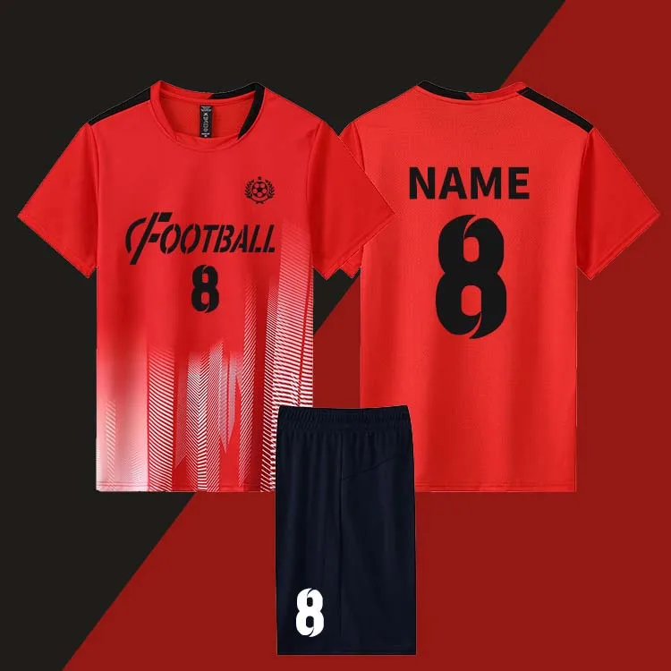 New Model Wholesale Top Thai Quality Camisetas De Futbol Soccer Jersey Uniforms Sets For Kids Men