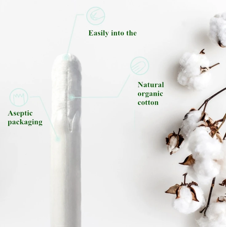 
Hot Sell Natural organic tampons tampons private label organic tampon as Female physiological articles 
