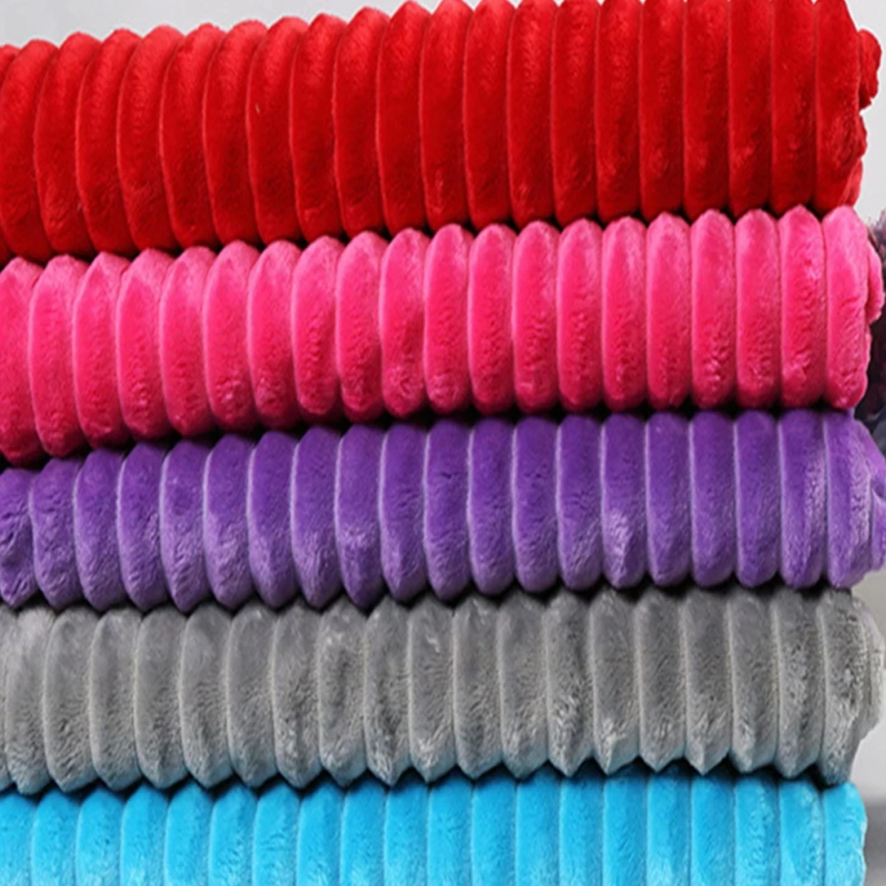 Spot Product Home Textile, Sofa Sleepwear Underwear Super Soft 100% Polyester Jacquard Brushed Fleece Flannel Fabric/