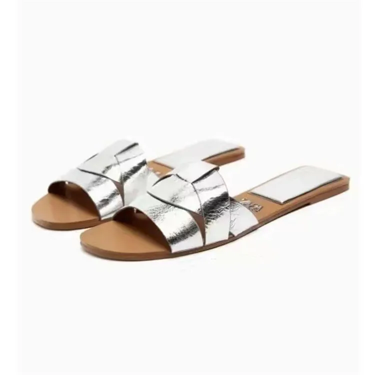 Markdown Sale PU Sandals For Women Spring Flat Sandals PVC Shoes Women Sandals zaz shoes women