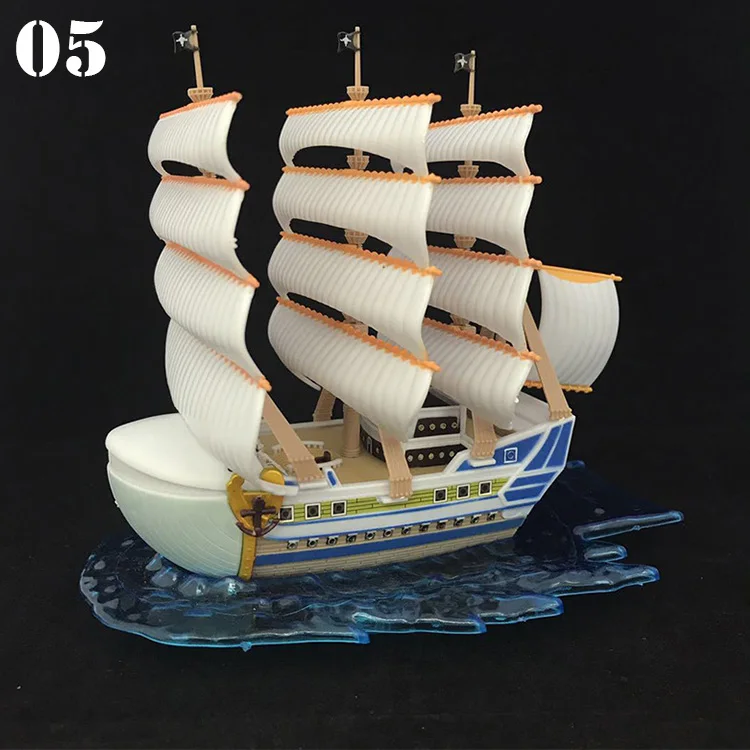 
Japanese Anime ONE PIECE Mini Action Figure PVC Assemble Pirate Ship Model Toy 