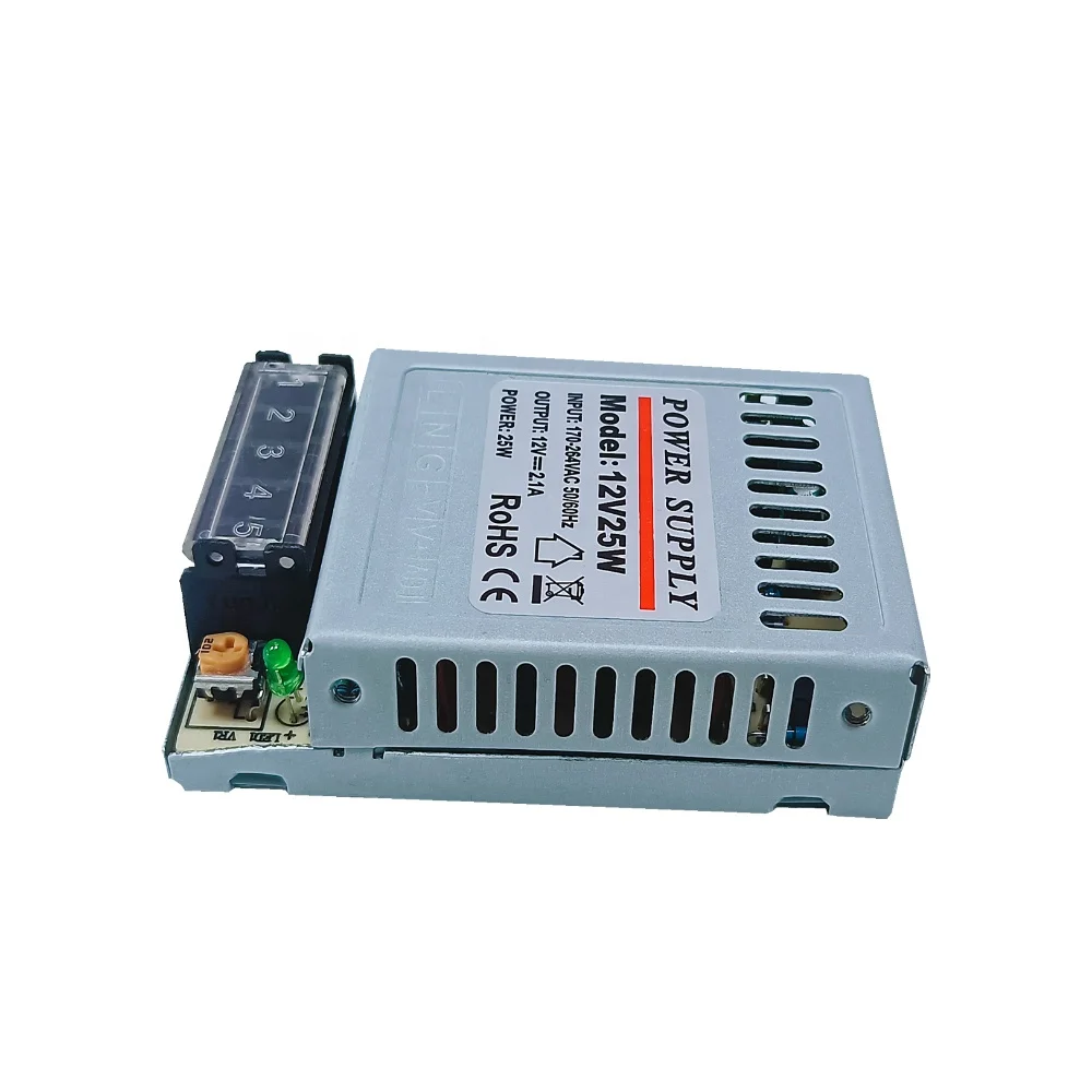 Ready To Ship CE RoHS LED Driver Uninterrupted Ac To Dc 12V 2.1A 25W Power Supply