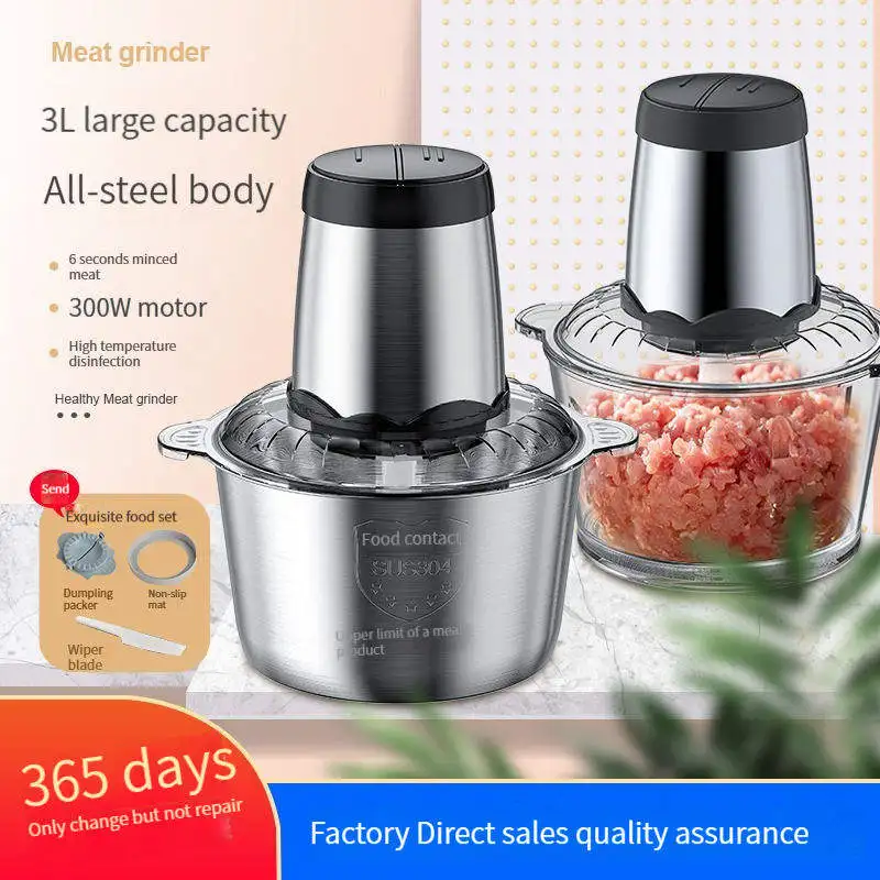 2L Electric Stainless Steel Machine Food Processor Chopper Meat Grinders
