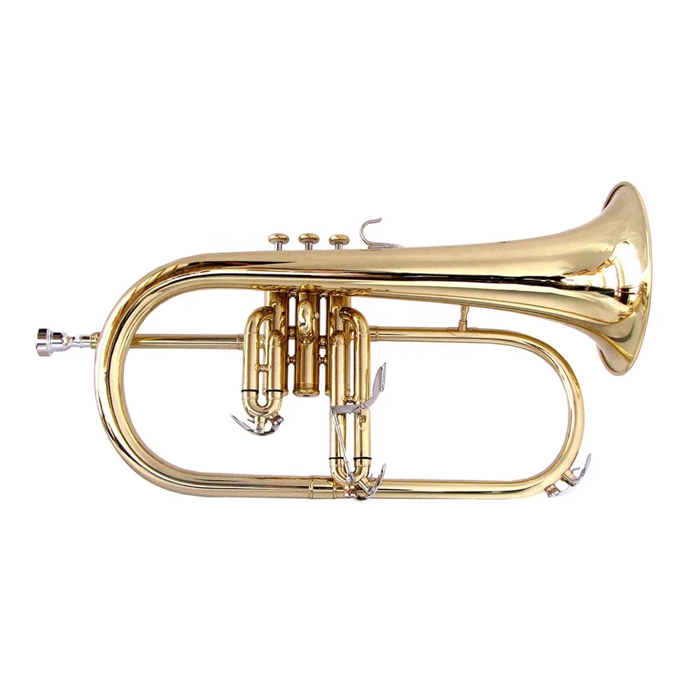  Принимаем Oem высококачественные дешевые трехпоршни Bb Gold Flugel Horn