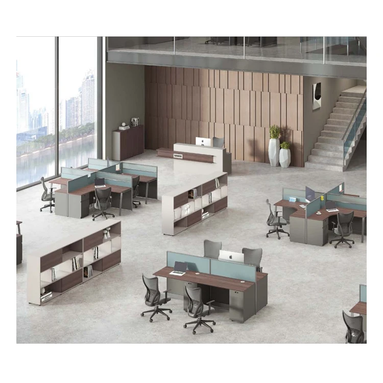 China Manufacturer Modern Modular Office Furniture Workstation 2, 4, 6 Seater Office Workstation Desk For 2, 4, 6 Person People