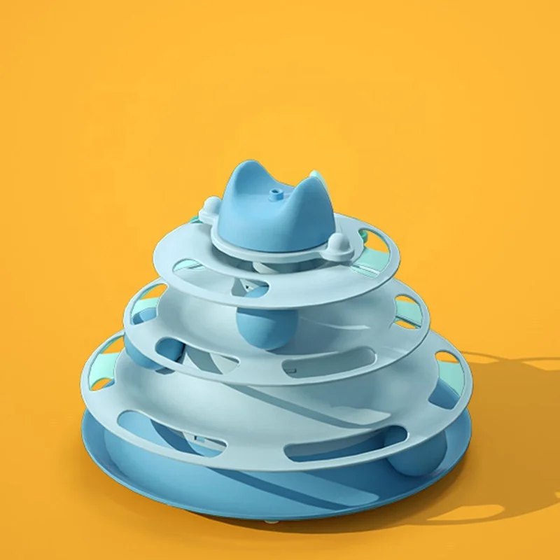 Новая игрушка для кошек представляет собой четырехслойную орбитальную доску развлечений кошачья пощекотка и вращающийся стол с космической башней Интерактивная