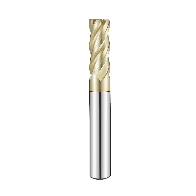 JR HRC68 CNC cutting tool 4F flat end mill Nano coating tungsten carbide milling cutter for steel