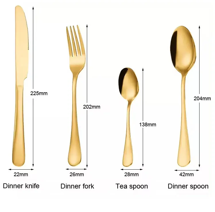 Luxurious New Thick Stainless Steel Spoon Knife Fork Sets Portuguese Flatware Cutlery Set