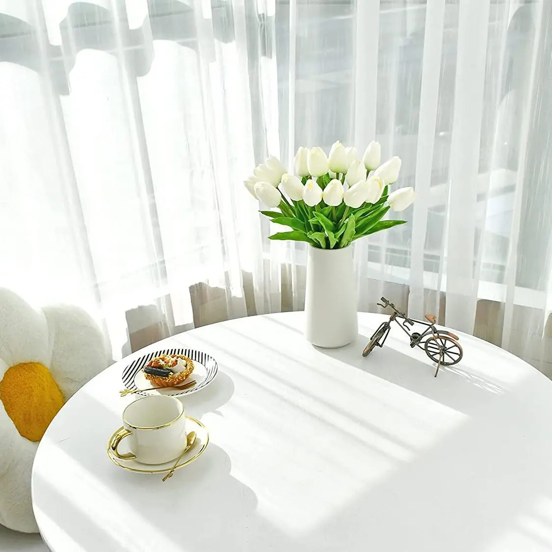 Real Touch Tulips PU Artificial FlowersTulips Flowers for Arrangement Wedding Party Easter Spring Home Office Decoration