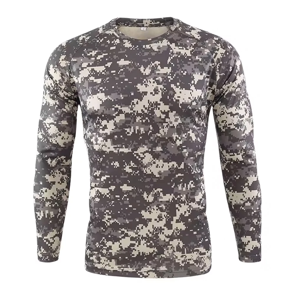Tronyond Outdoor Jungle Biomimetic Camouflage Hunting Quick Dry T shirt With Long Sleeve Hunting T-Shirt