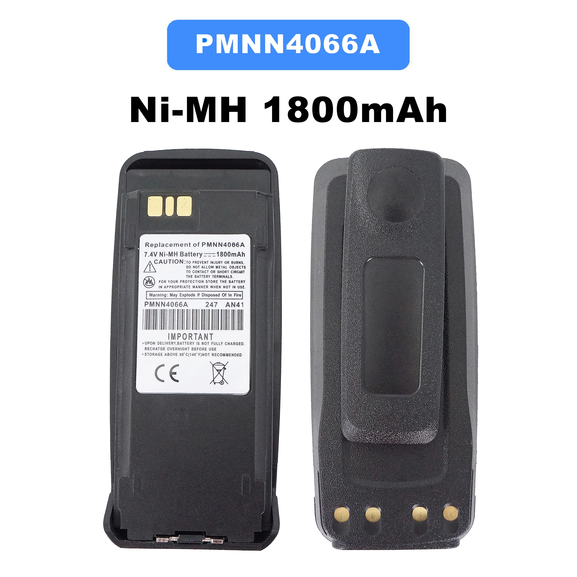 1800mAh PMNN4066A replacement battery for Motorola Walkie Talkie DP2400 DP3401 XiR P8208 XPR 4380 KD0106