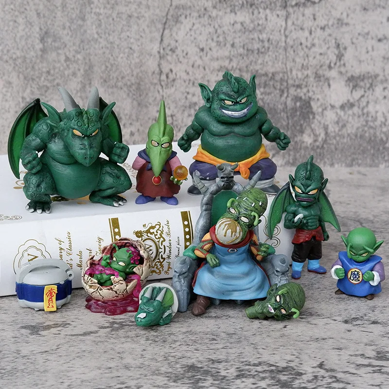9pcs/Set DBZ Anime Figures Gk Wcf Family Of Evil Namekian Piccolo Kyuubi Bijyudama Statue Collectible Model Toys Anime Figure