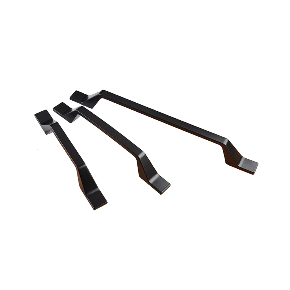 High Quality Black Square Aluminium alloy Drawer Kitchen Furniture Pull Handles Knobs Cabinet Furniture Handle