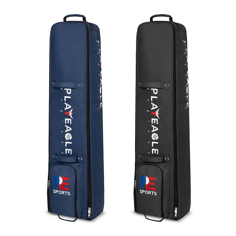 PLAYEAGLE Foldable Shockproof Nylon Golf Cart Bag With Wheels Golf Bags for Airline