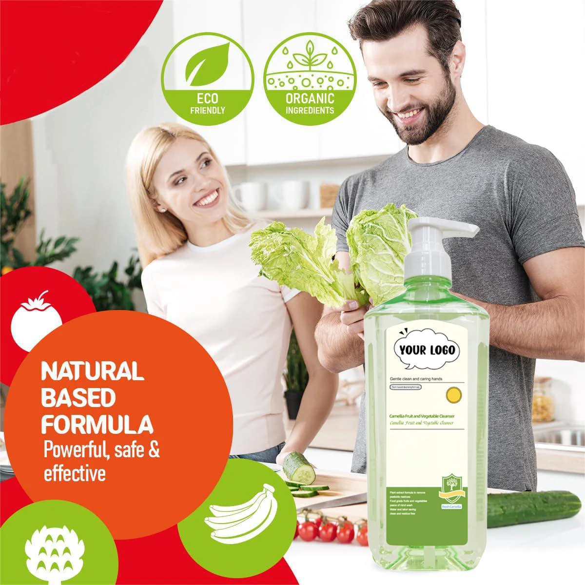 disposable fruit cleaner detergent type cleaner antimicrobial fruit & vegetable treatment