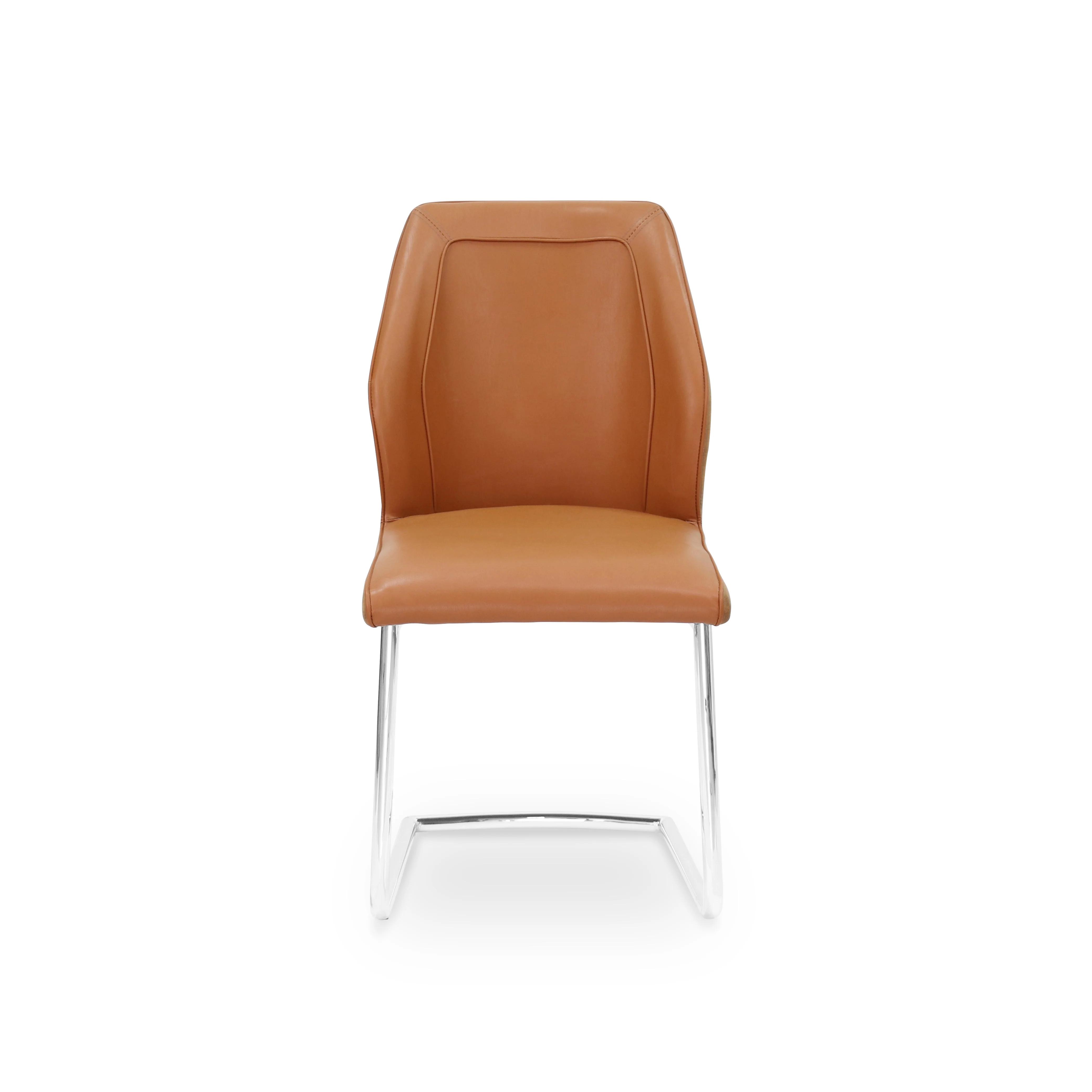 PU plus Suede effect fabric metal Leg Chair for dining room or living room