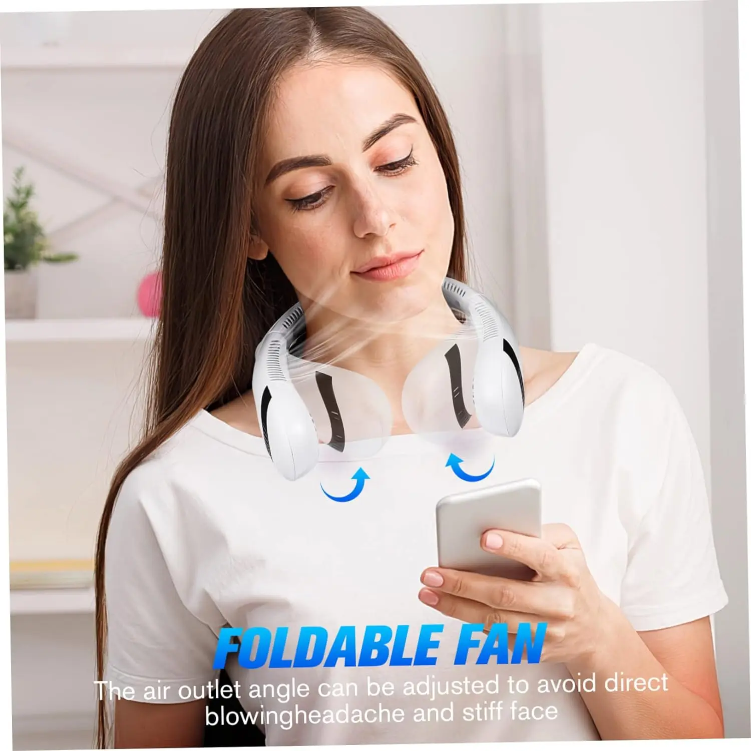 2024 Innovative summer products Bladeless Portable Wireless Turbo Neck Hanging USB Mini rechargeable Fan