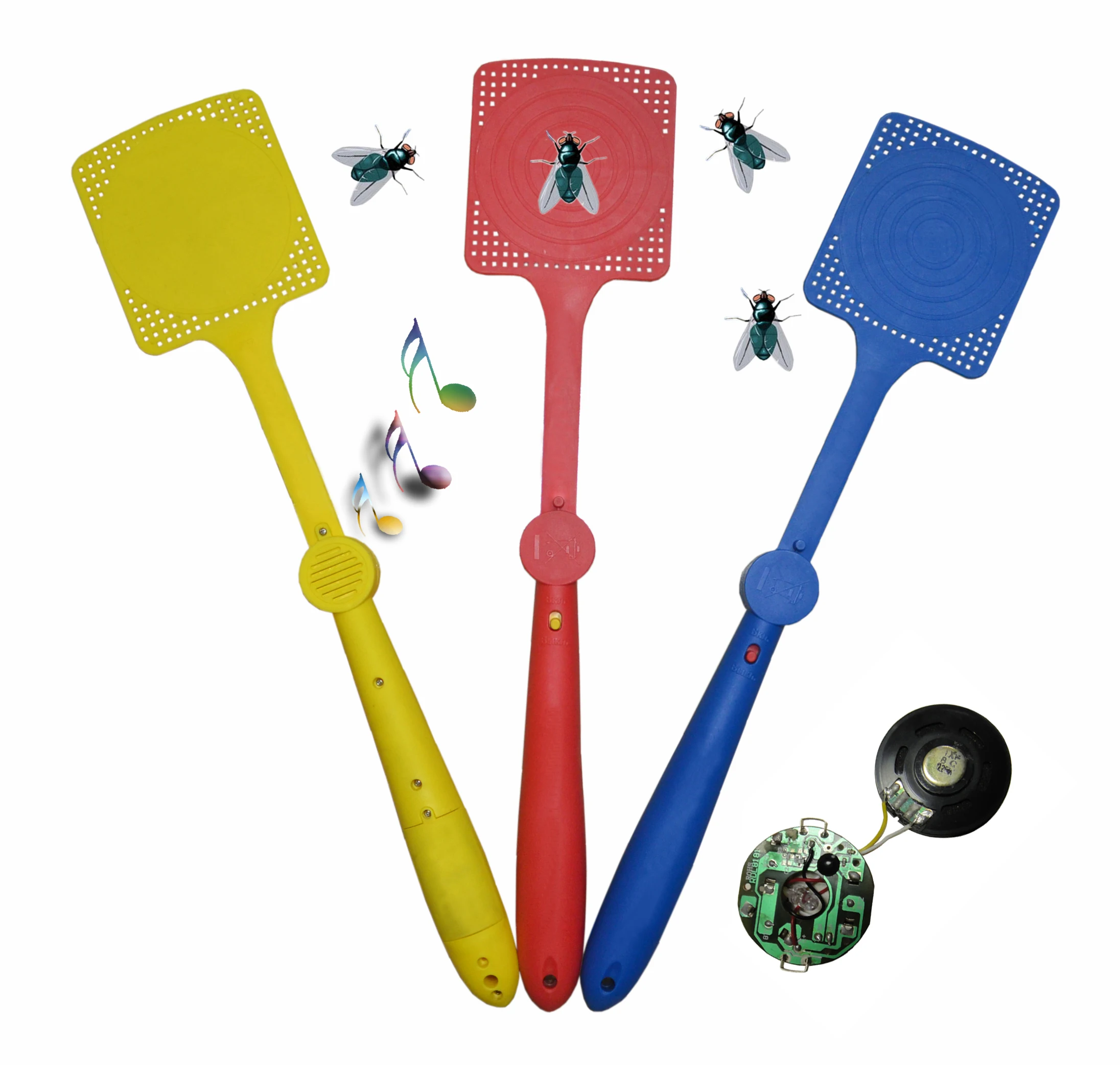 Customizable Talking Fly Swatter Novelty Funny Swatter with Built in Speaker Innovative Pest Control Plastic Swat for Home Off