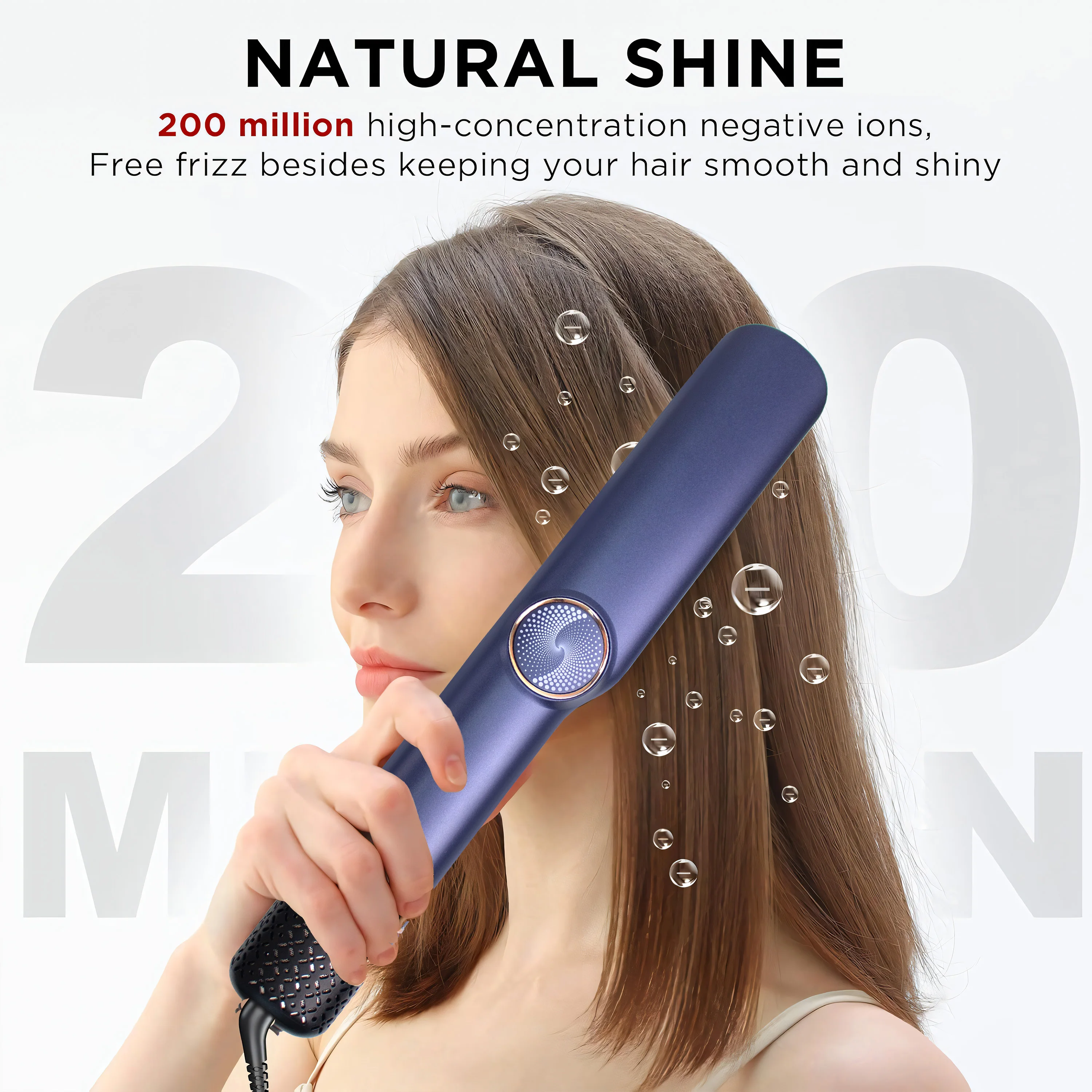 High Speed Hair Straightener 2 in 1 Cool Air Hair Styler Straightening and Curling Air Strait Hair Straightener