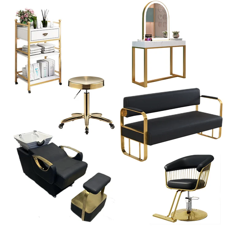 Роскошный дизайн интерьерное оборудование для салона красоты набор мебели украшения