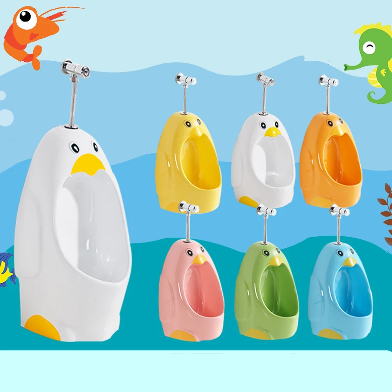 KD-K003U Commercial Sanitary Ware Products Chaozhou Made Ceramic Glazed Wall Urinal Children WC Room Blue Color Waterless Urinal