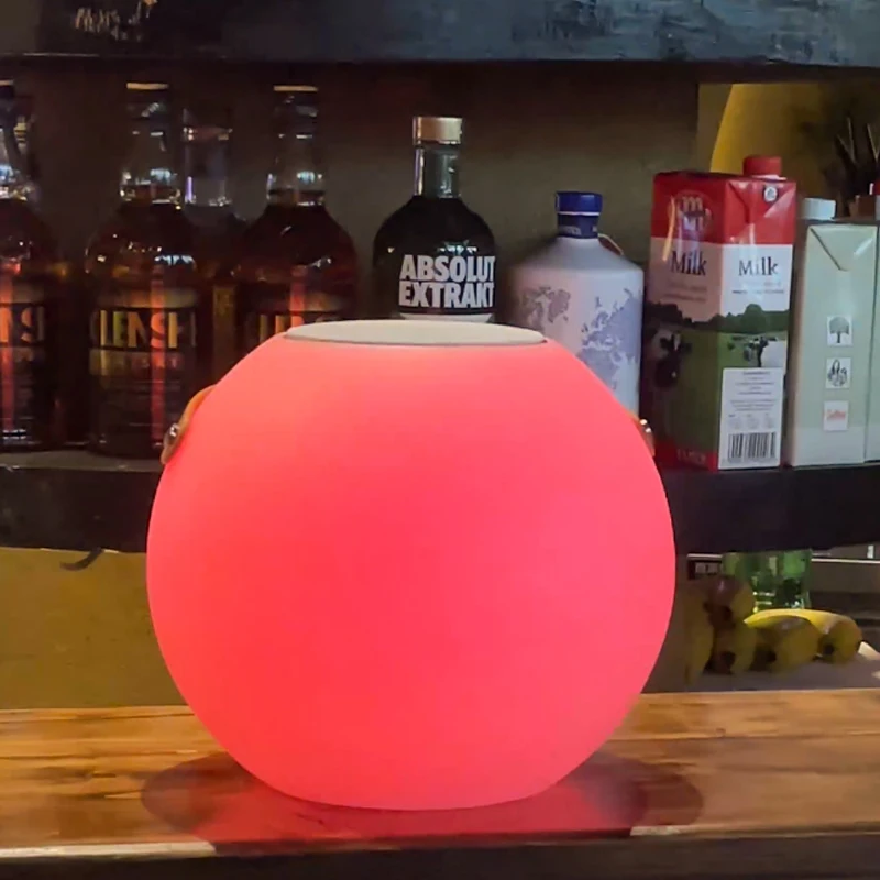 Wireless LED Ice Bucket With Speaker Portable Party LED Glowing Decoration Light