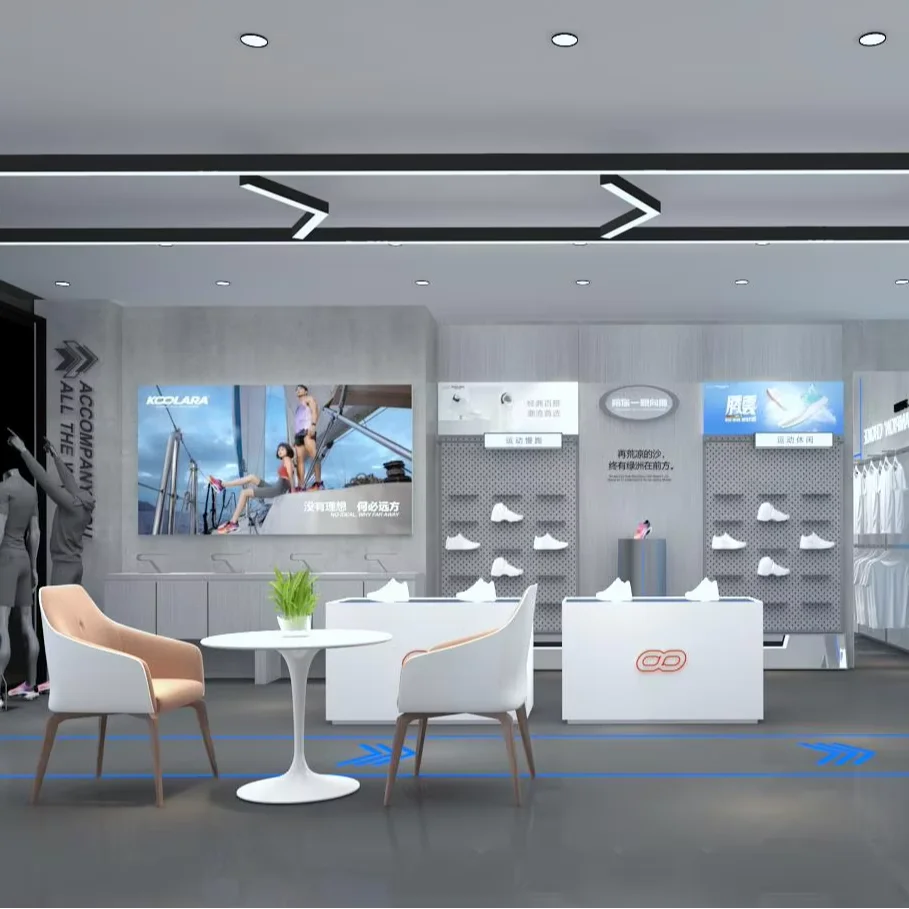 Modern design interior iron plate paint mesh plate +15 shoe support footwear display cases