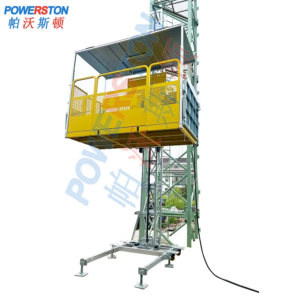Material Hoist POWERSTON Vertical Lifting Construction Elevator Passenger Material Hoist