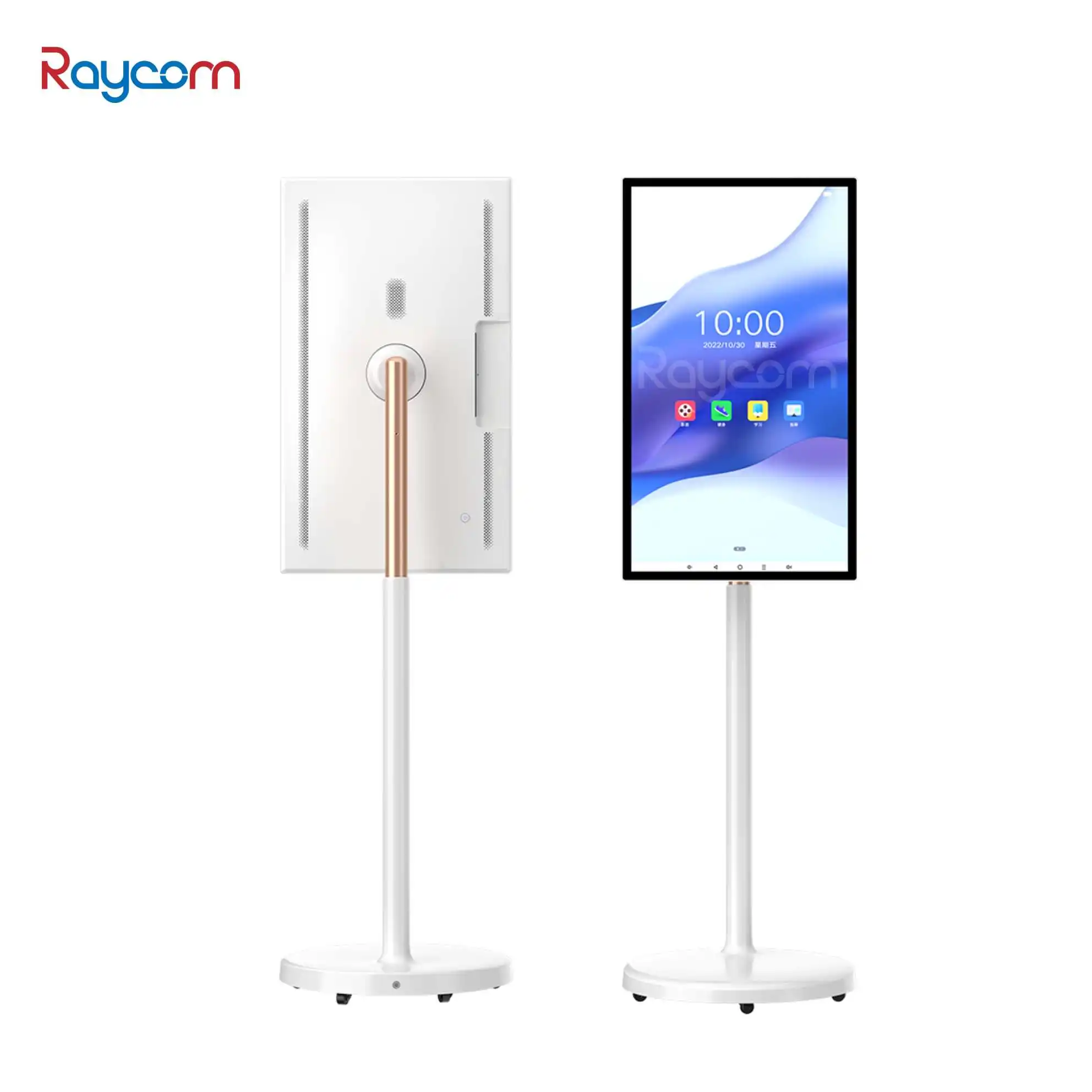 Smart Portable Touch Screen 21.5 inch smart screen touch screen portable tv movable rechargeable white 4+64GB lcd smart TV