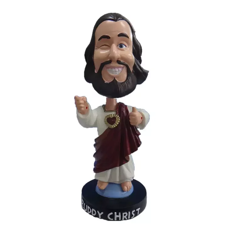 Custom Polyreisn Bobblehead Funny Shaking Jesus Christ Bobble Head Doll Resin Figurine For Car Decoration