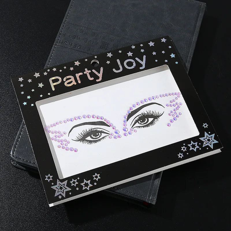 Colorful Butterfly Design Rhinestones Jewelry Artificial Fake Tattoos Festival Make Up Face Jewels for Woman