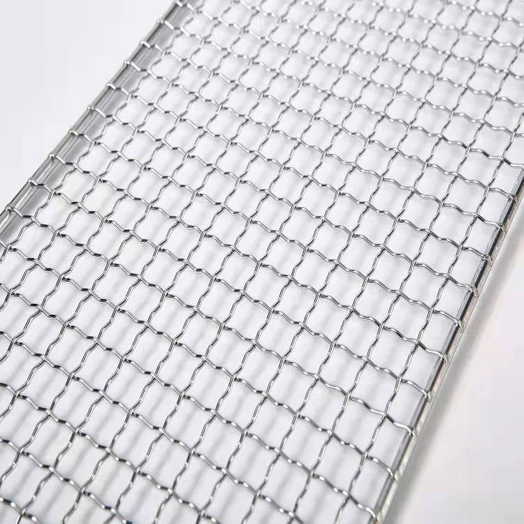 Aluminum Galvanized Stainless Steel BBQ Grill Metal Mesh Crimped Wire Mesh