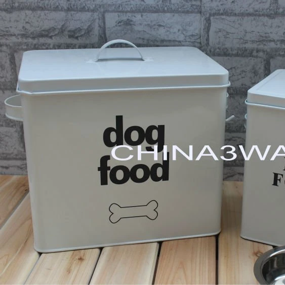 Металлический контейнер для еды собак