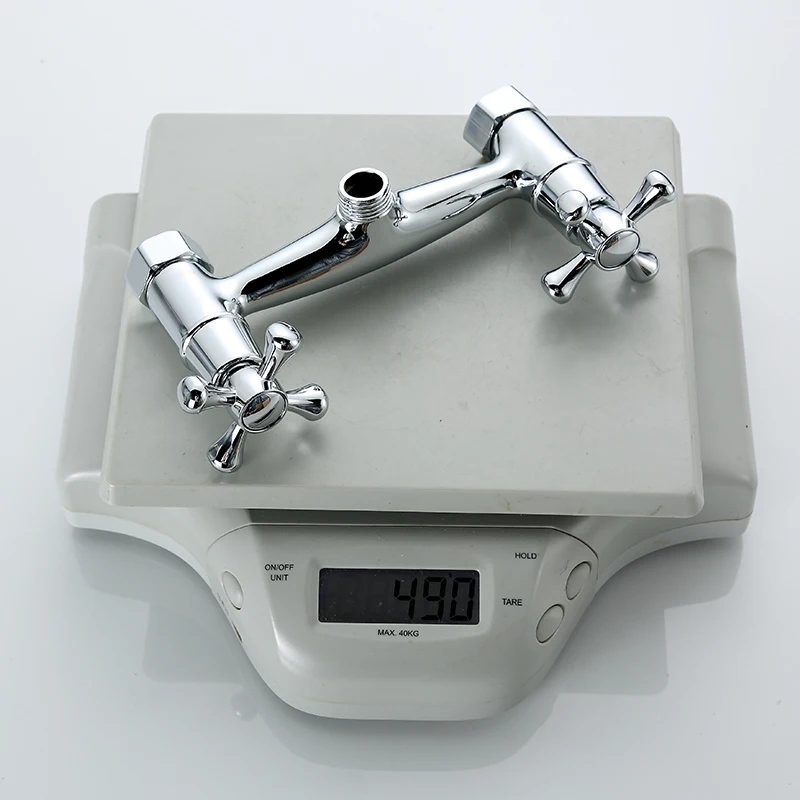 Shower Mixer Bathtub Faucet Chrome Zinc Body Dual Handle Hot And Cold Water Manufacture Design