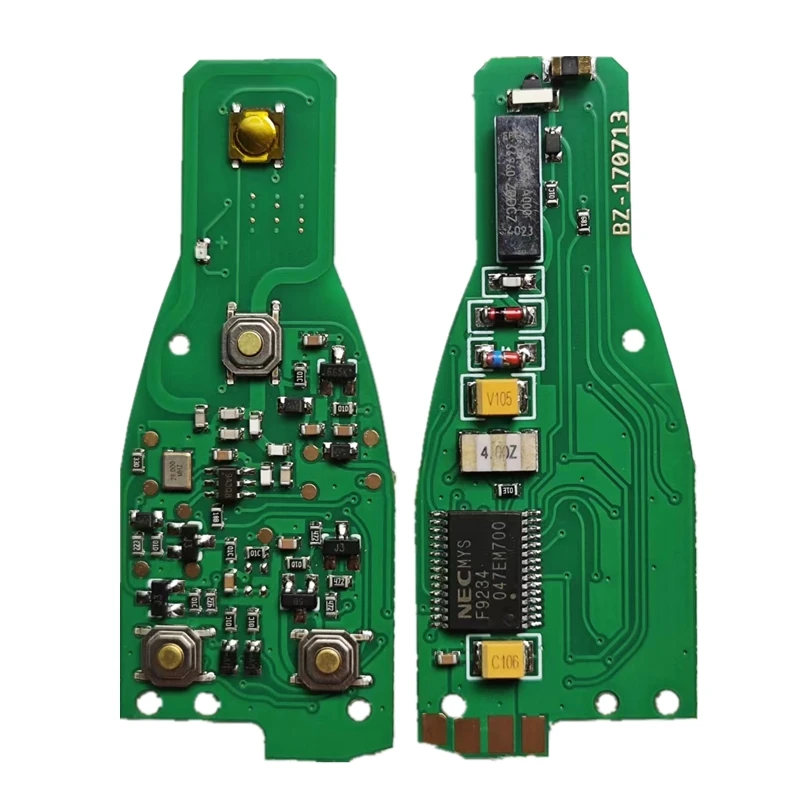 A2AUTOKEYS For Mercedes-Benz NEC Dual Battery Replacement Remote Car Key 3 Buttons 433 MHZ Car Remote Smart Auto Key