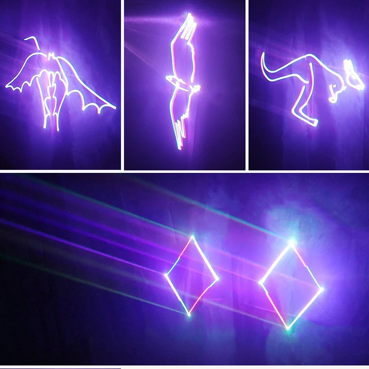 Full Color 3d Pattern Animation Sound Activated Laser Scanner Beam Dmx512 Stage Projection Light For Christmas Halloween Bar Ktv