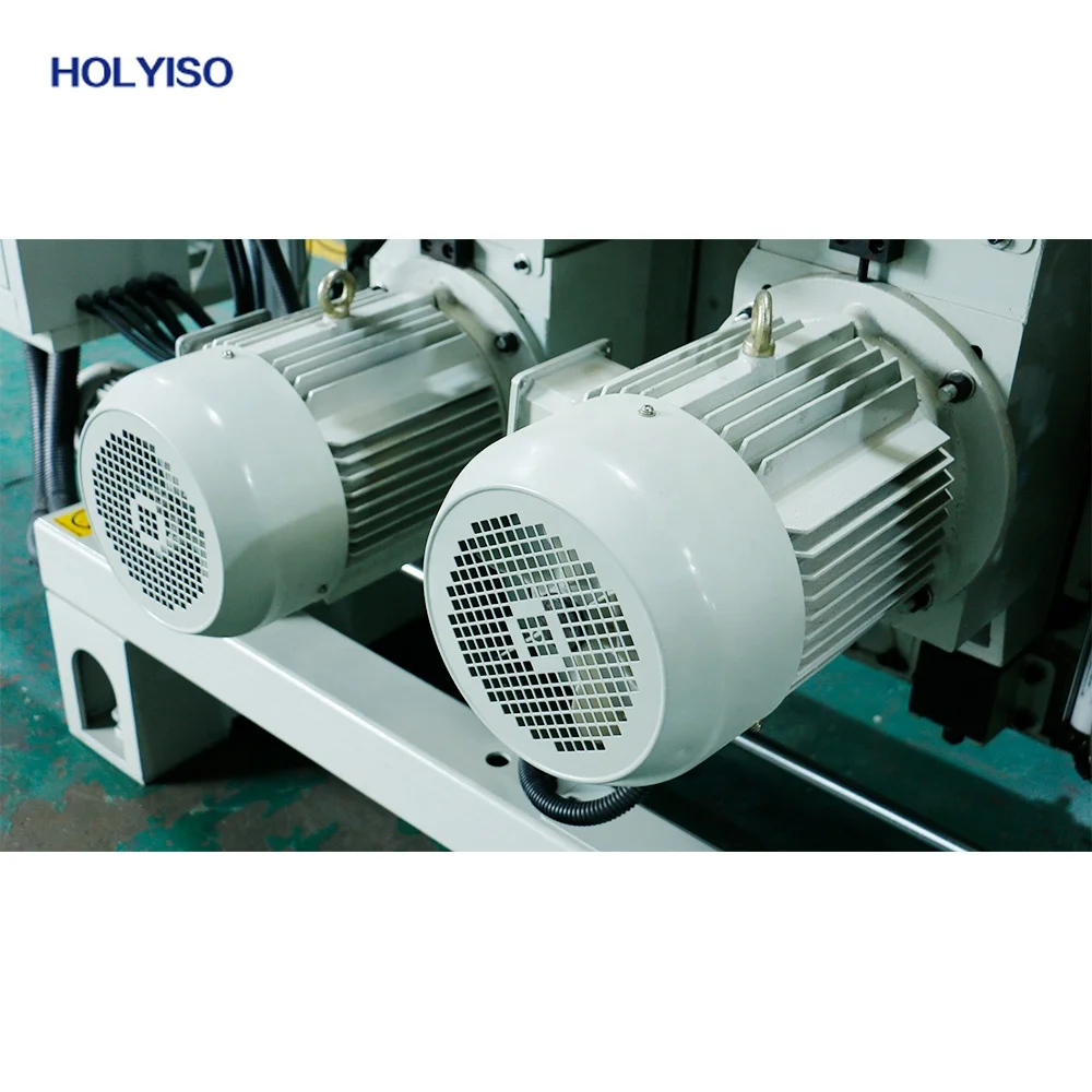 HOLYISO KI9330 2 sided planner machine solid wood board double side planer with multiply rip saw