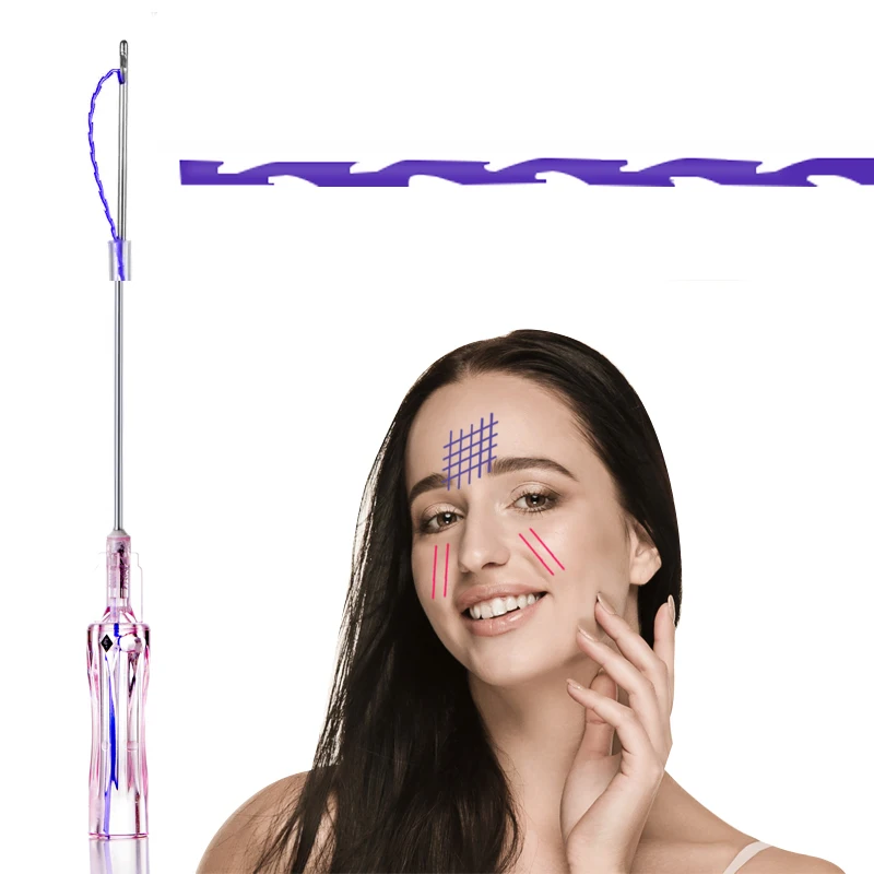 Korean fishbone molding pdo cog thread needle arm lifting CE approved press cog Z type whale shark molding pdo thread