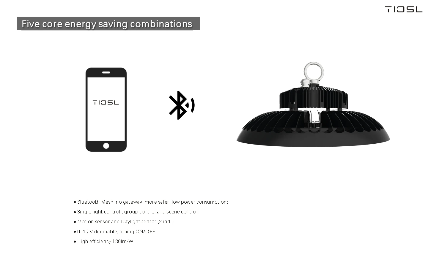 AL+PC dimmable led ufo lights smart control UFO high bay light round design with mesh control by app