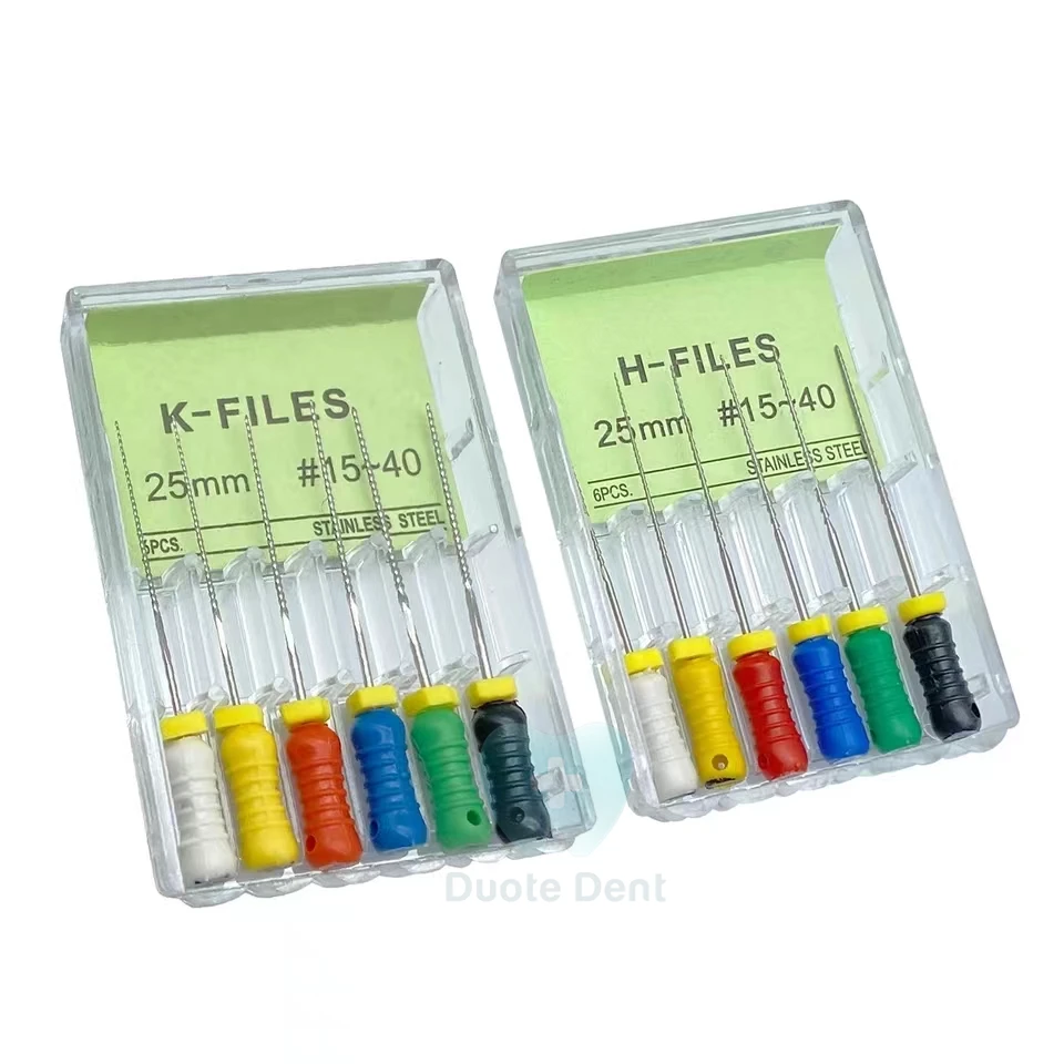 6 pcs per box Endo File Hand Use K files Manufacturer Dental Root Canal Files for endodontic