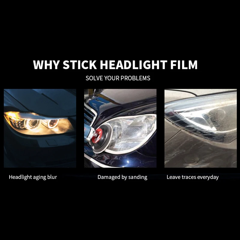 Tpu Ppf Smart Photochromic Light Control Headlight Protection Film White To Purple Or Black For Any Car Lamp Decorate