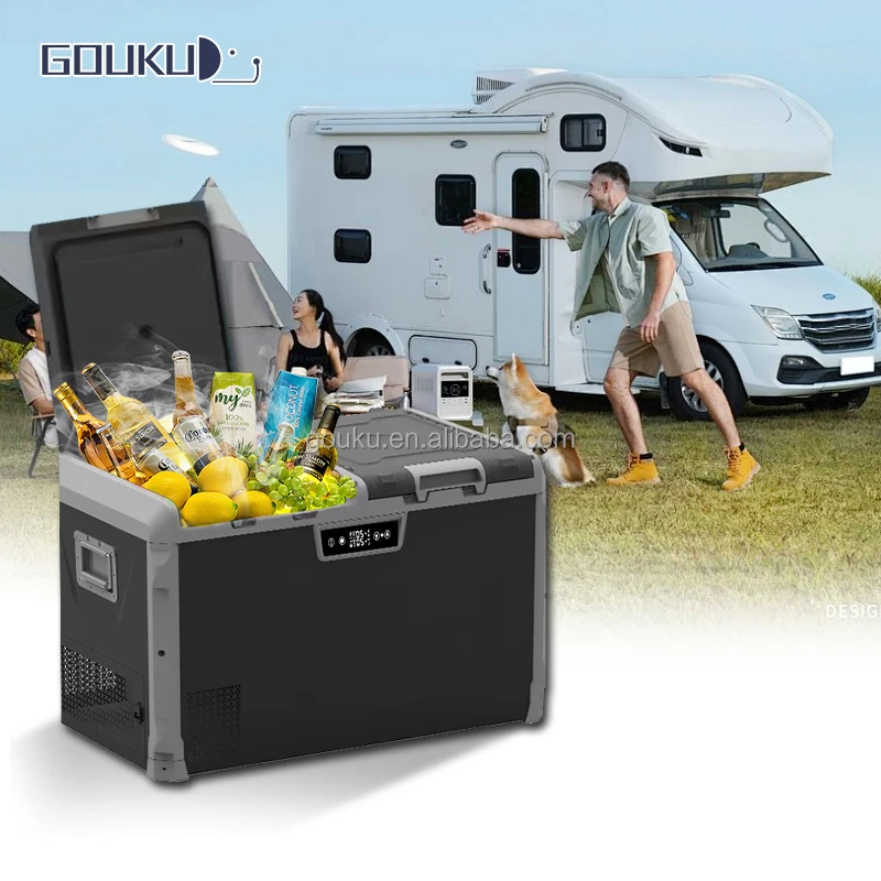 Dual-Zone 80L 100L 12 Volt Ac Dc Compressor Fridge Freezer Battery Powered Cooler Camper caravan portable Refrigerator 12v 24V