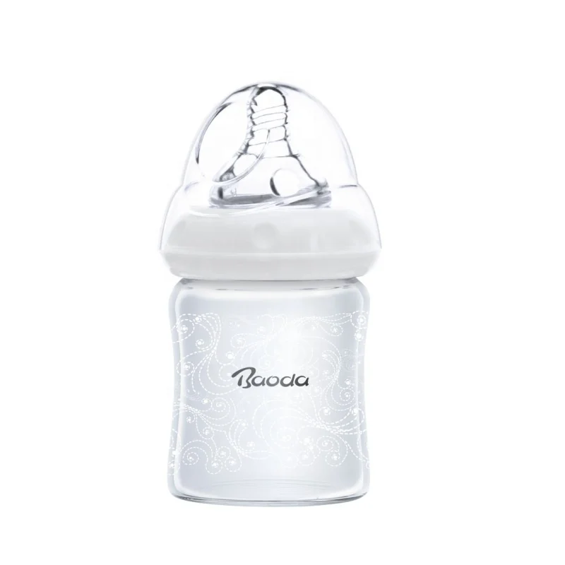 Baby bottle glass anti-flatulence breast milk sense pacifier does not overflow water cup with valve straw